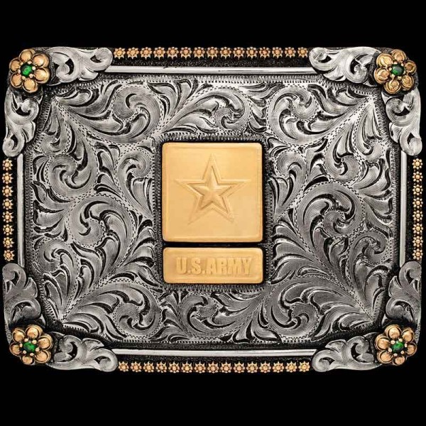 The best way to commemorate your service! The Fort Jackson buckle features our signature berry frame and gorgeous hand engraved details. Customize it today!
